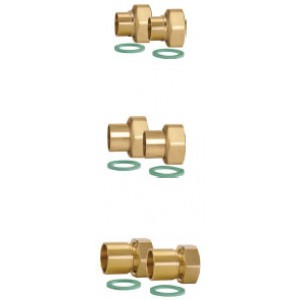 Caleffi Series NA122 Union Connection Set 3/4" Sweat Union to 1" Male Thread