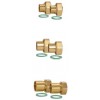 Caleffi Series NA122 Union Connection Set 3/4" Sweat Union to 1" Male Thread