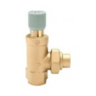 Caleffi Series 519 Differential Pressure Bypass Valve with 3/4" Male Inlet and 3/4" NPTM Outlet.