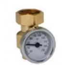 Caleffi 3/4" Mixed Temperature Gauge Sweat Fitting Assembly