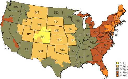 UPS Delivery Map